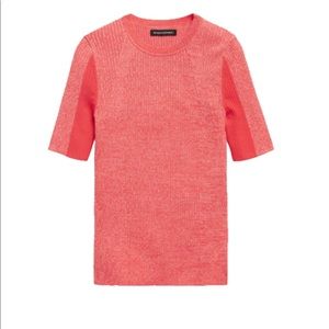 Banana Republic Stretch-Cotton Ribbed Sweater Top